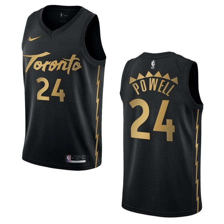 Men's  2019-20  Toronto Raptors #24 Norman Powell City Edition Swingman Jersey - Black , Basketball Jersey