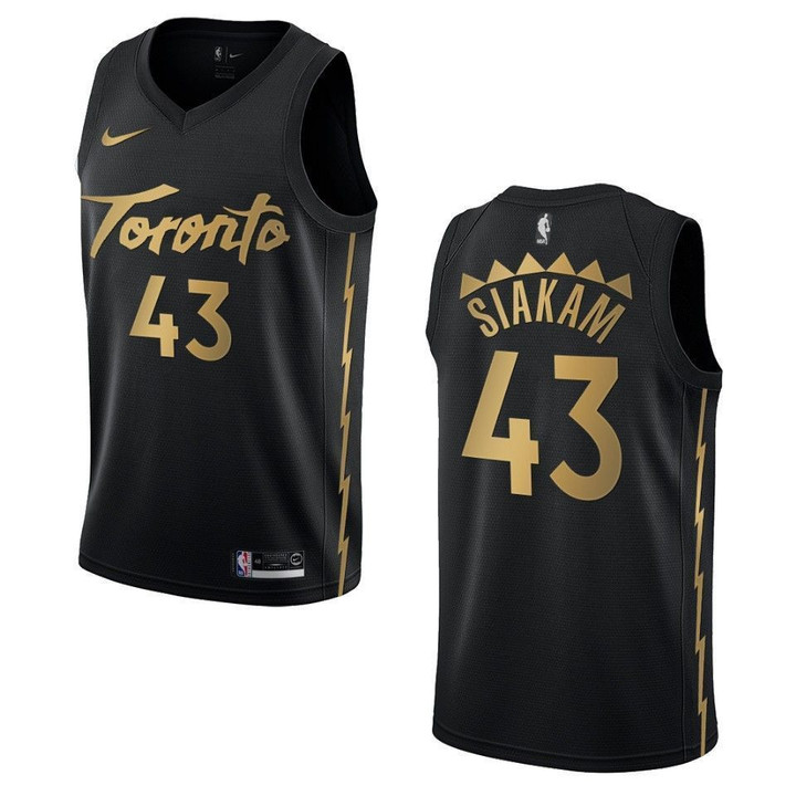 Men's  2019-20  Toronto Raptors #43 Pascal Siakam City Edition Swingman Jersey - Black , Basketball Jersey
