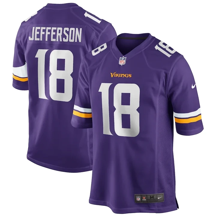 Men's Justin Jefferson Purple Minnesota Vikings Player Game Jersey