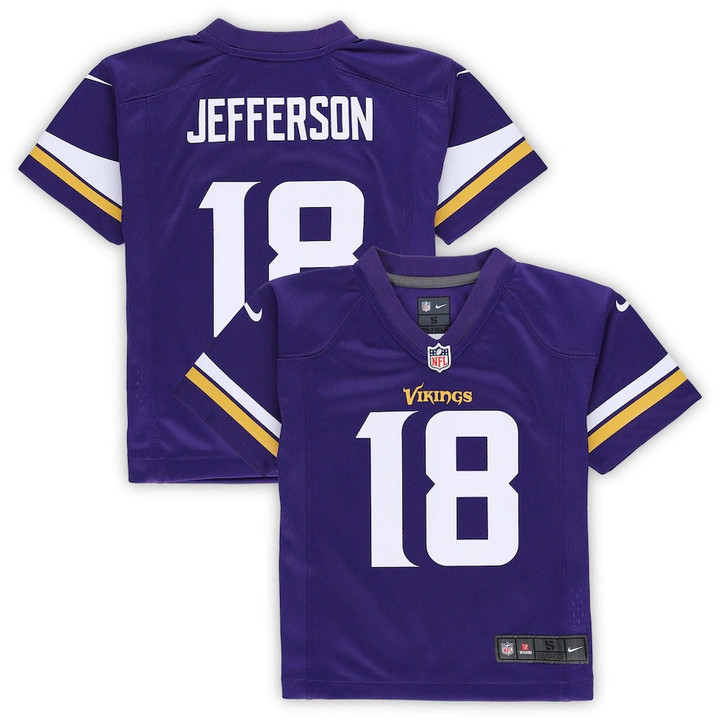 Youth's Justin Jefferson Purple Minnesota Vikings Player Game Jersey