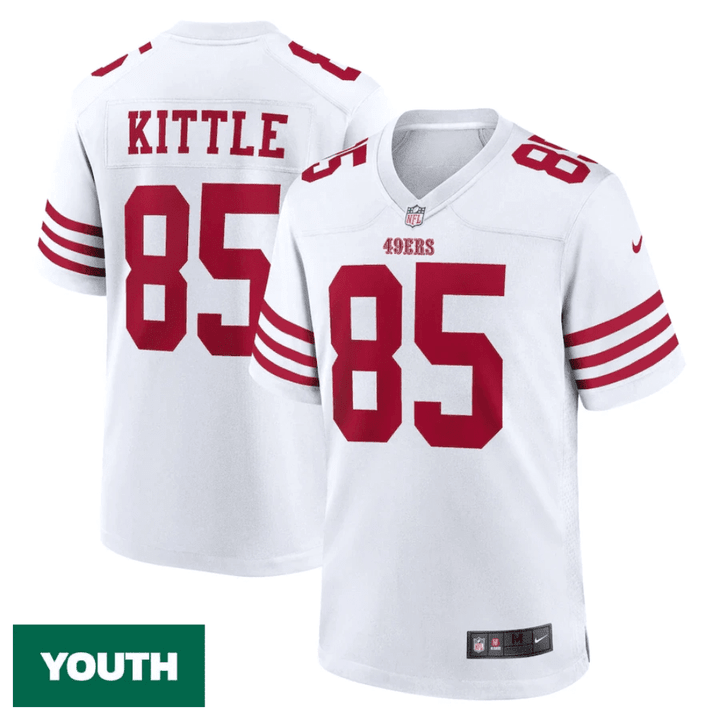 Youth'sGeorge Kittle San Francisco 49ers Player Game Jersey - White