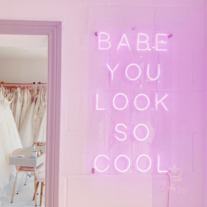 Babe You Look So Cool Neon Sign Wedding Decor Custom Neon Sign Reception Backdrop Engagement Party Decor Personalized Gift Wall Decoration