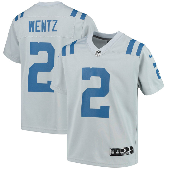 Carson Wentz Indianapolis Colts Youth Inverted Team Game Jersey - Gray