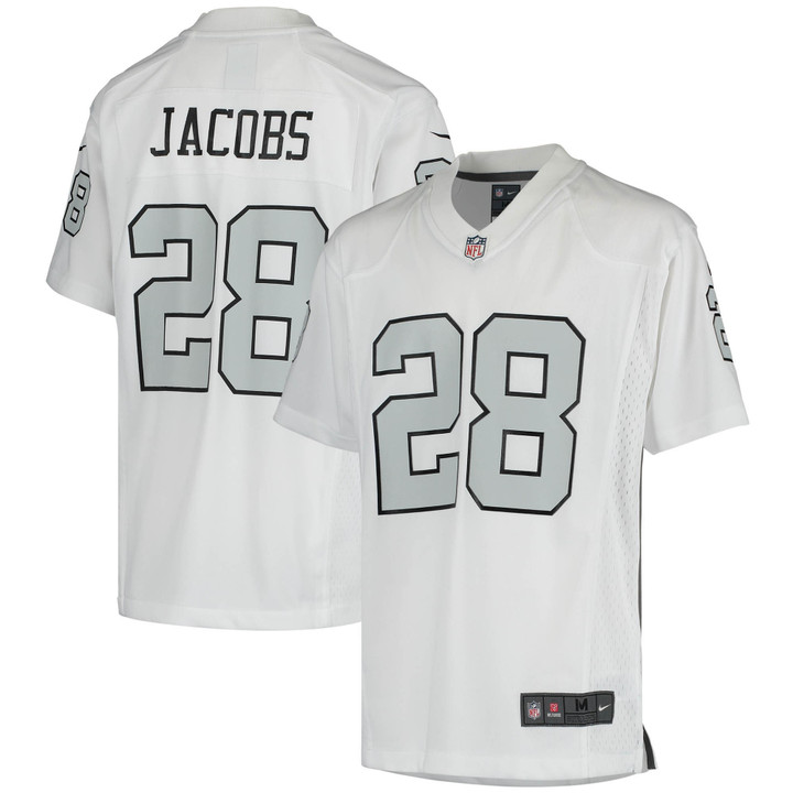 Josh Jacobs Las Vegas Raiders Youth Color Rush Game Jersey - White