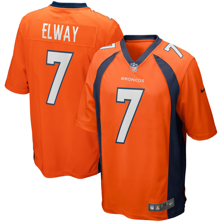 Men's John Elway Denver Broncos Game Retired Player Jersey - Orange