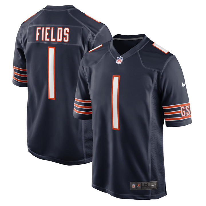 Men's Justin Fields Chicago Bears Player Game Jersey - Navy
