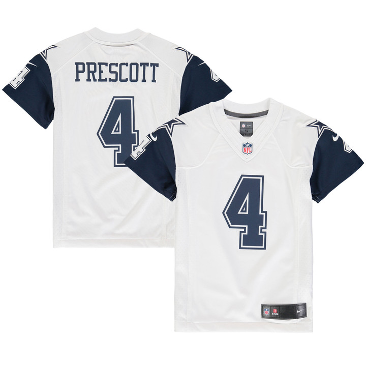 Dak Prescott Dallas Cowboys Youth Color Rush Game Jersey - White