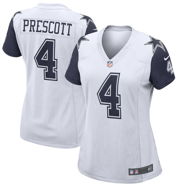 Dak Prescott Dallas Cowboys Women's Alternate Game Jersey - White