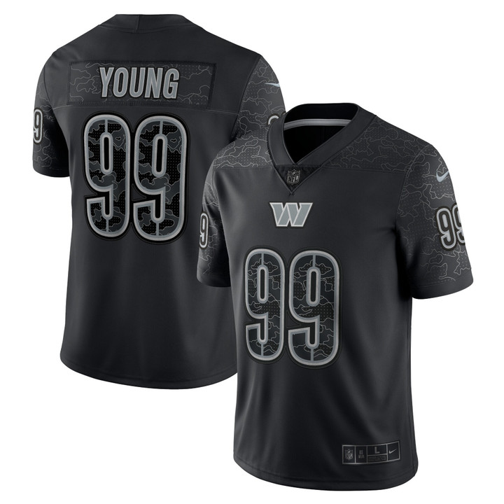 Men's Chase Young Washington Commanders RFLCTV Limited Jersey - Black