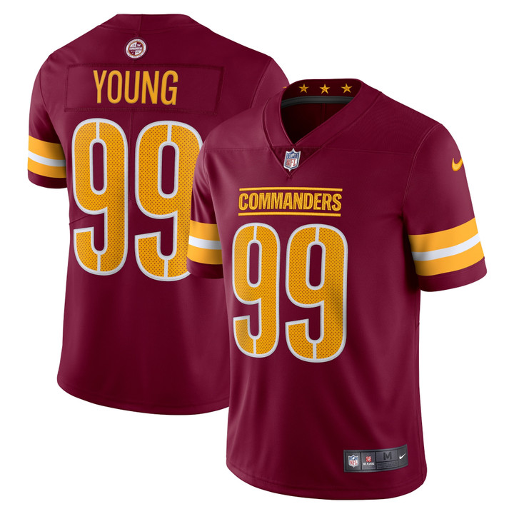 Men's Chase Young Washington Commanders Vapor Limited Jersey - Burgundy