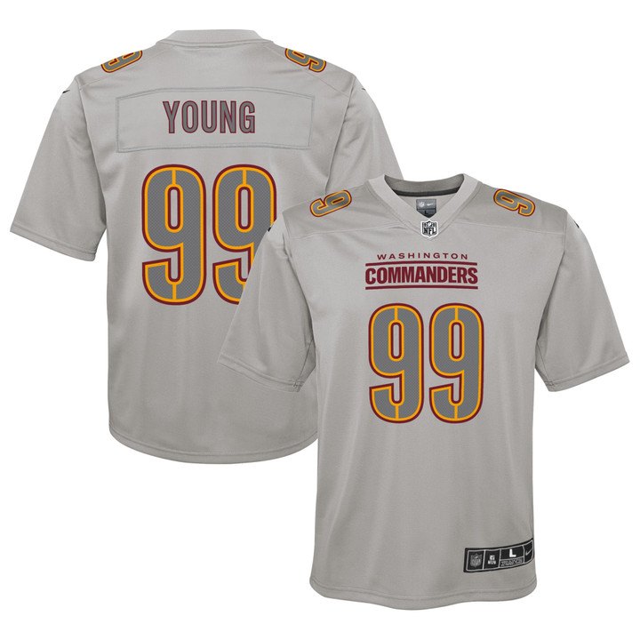 Chase Young Washington Commanders Youth Atmosphere Fashion Game Jersey - Gray