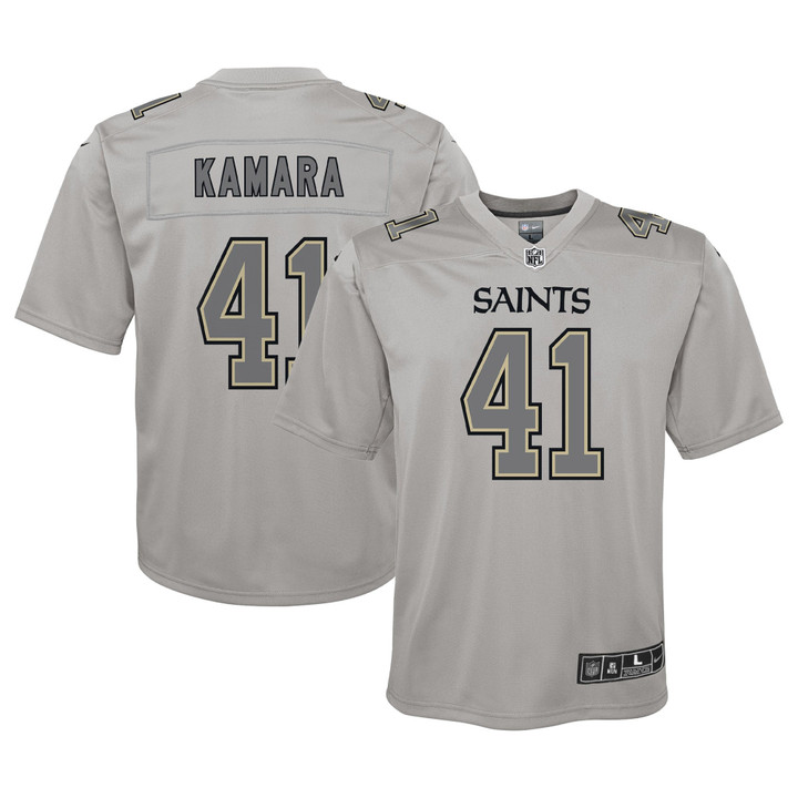 Alvin Kamara New Orleans Saints Youth Atmosphere Game Jersey - Gray