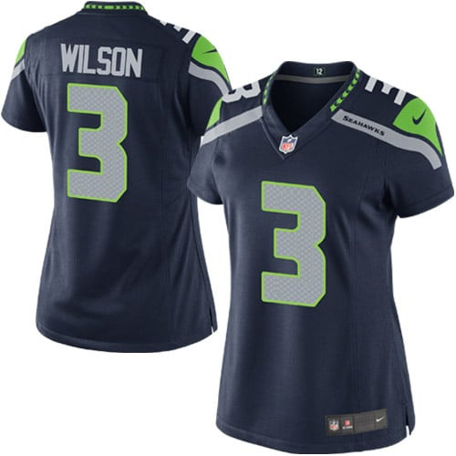 Russell Wilson Seattle Seahawks Women's Game Player Jersey - College Navy