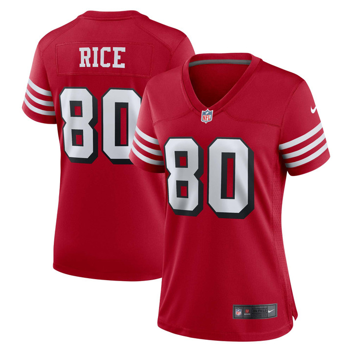 Jerry Rice San Francisco 49ers Women's Alternate Game Jersey - Scarlet