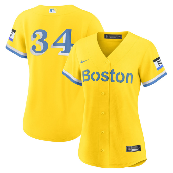 David Ortiz Boston Red Sox Women's City Connect Replica Player Jersey - Gold