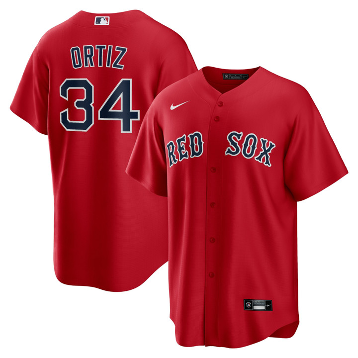 Men's David Ortiz Boston Red Sox Alternate Replica Player Jersey - Red