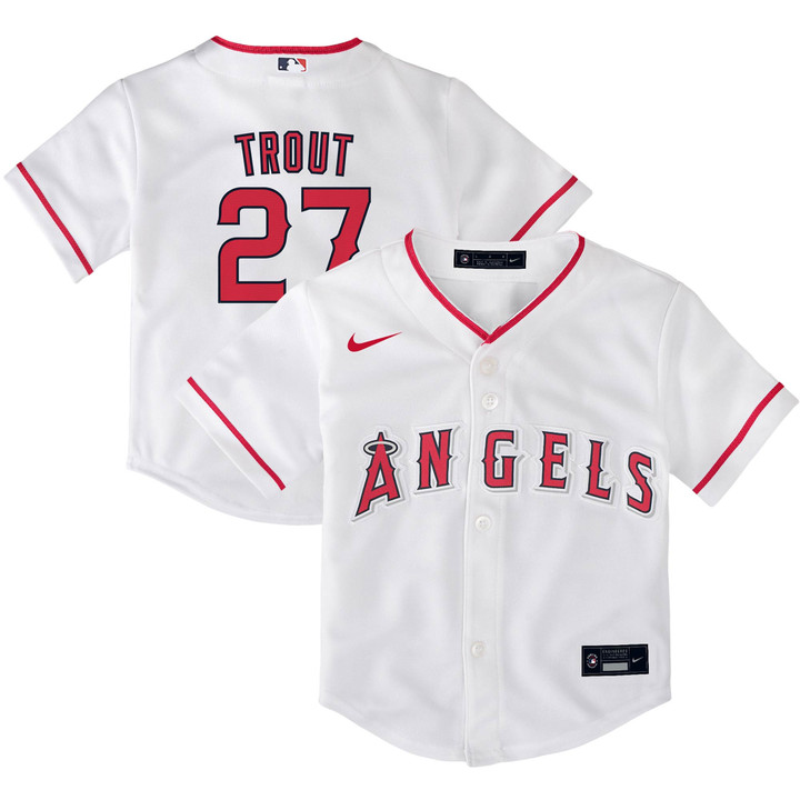 Men's Mike Trout Los Angeles Angels Toddler Home Replica Player Jersey - White