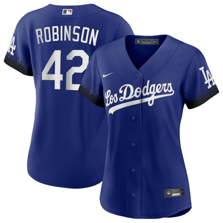 Jackie Robinson Los Angeles Dodgers Women's City Connect Replica Player Jersey - Royal