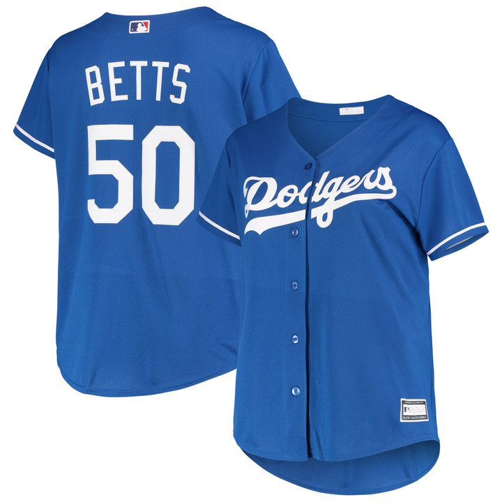 Mookie Betts Los Angeles Dodgers Women's Plus Size Replica Player Jersey - Royal