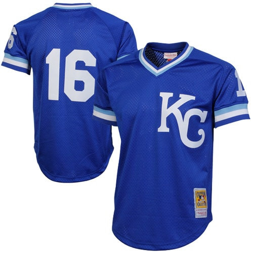 Men's Bo Jackson Kansas City Royals Mitchell &amp; Ness 1989 Authentic Cooperstown Collection Batting Mesh Practice Jersey - Royal