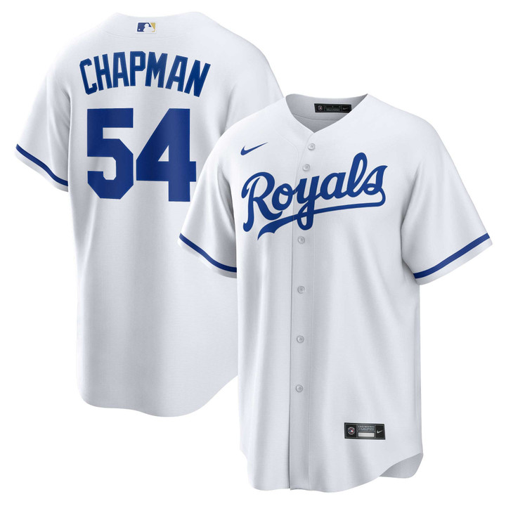 Men's Aroldis Chapman Kansas City Royals Home Replica Player Jersey - White