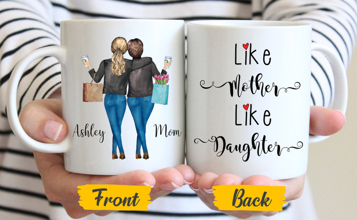 Like Mother Like Daughter Mug, Mother&#39;s Day Gift, Mother Daughter Gift, Mothers Day Mug, Personalized Mom Mug, Mother Birthday Gift