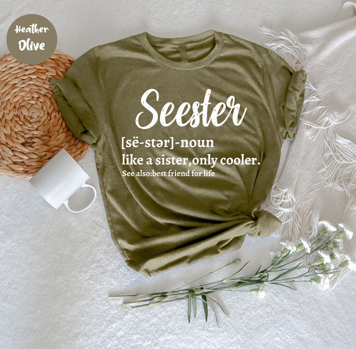 Funny Seester Definition T-Shirt, Seester Noun, Cute Seester, Little Sister Shirt, Sister Birthday Gifts, Best Sister Gift, Best Friend Gift