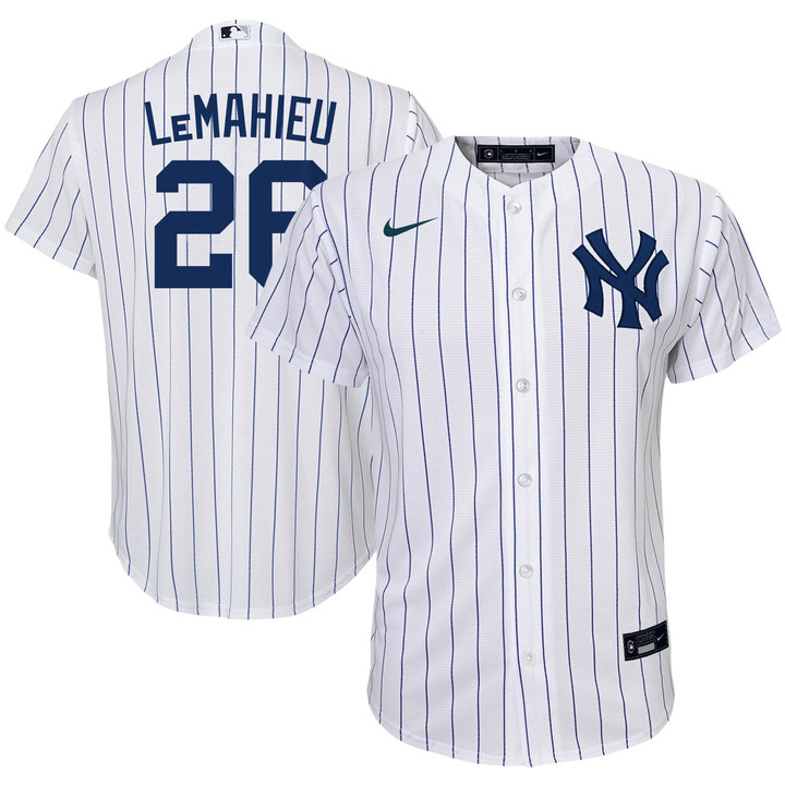 DJ LeMahieu New York Yankees Youth Alternate Replica Player Jersey - White