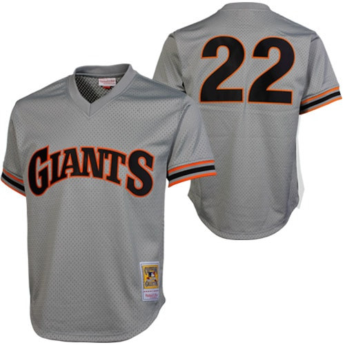 Men's Mitchell &amp; Ness Will Clark San Francisco Giants 1989 Authentic Cooperstown Collection Batting Practice Jersey - Gray