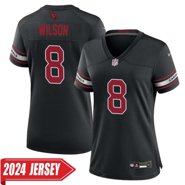 Larry Wilson No 8 Woman's Black Arizona Cardinals Alternate 2024 Game Jersey
