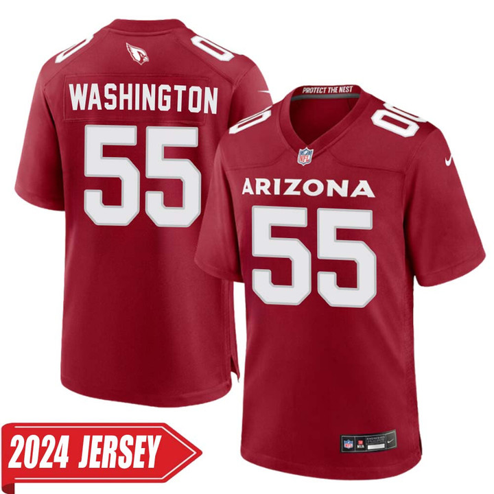 Daryl Washington No 55 Men's Cardinal Arizona Cardinals Player Home Game 2024 Jersey