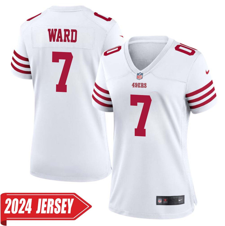 Charvarius Ward No 7 Woman's San Francisco 49Ers Game Road 2024 Jersey