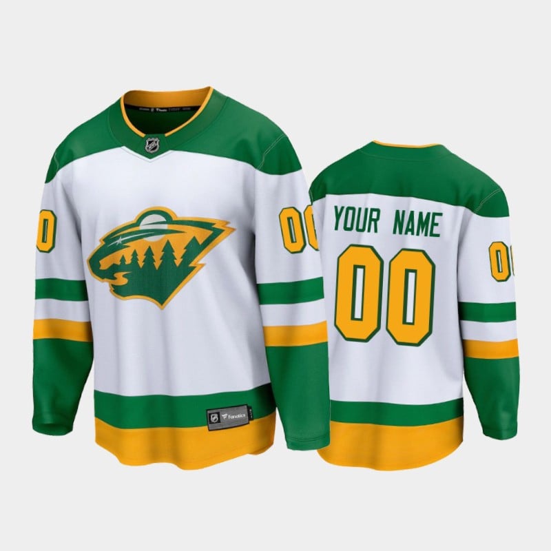 Custom Hockey Jerseys Minnesota Wild Jersey Name and Number Green Drift Fashion
