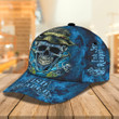 Fishing skull Reaper Fishing hat 3D design print Cap