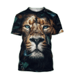 Nature Lion 3D All Over Printed Tshirt for Men and Women