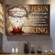 Jesus Born as a baby, coming back as a King Jesus Landscape Canvas Print - Wall Art