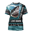 Love Shark 3D All Over Printed Shirts For Men and Women