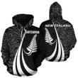 New Zealand Maori Silver Fern Hoodie White PL148 - Amaze Style™-Apparel