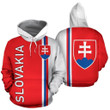 Slovakia All Over Hoodie Straight Version - Amaze Style™-Apparel