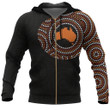 Australia In My Heart Aboriginal Tattoo Map Hoodie NNK 1411 - Amaze Style™-Apparel