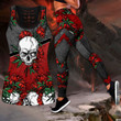 Red Rose and Love Skull tanktop & legging camo hunting outfit for women QB05152002 - Amaze Style™-Apparel