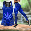 Hippie Royal Blue Combo Legging + Tank Limited by SUN HAC280303 - Amaze Style™-Apparel