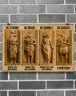  Anubis Ancient Egypt Be Strong Brave Humble Badass Poster Horizontal