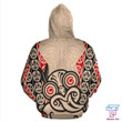 Hei Tiki With Maori Pattern Zip Hoodie HC2502 - Amaze Style™-Apparel