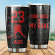  Hockey Stainless Steel Tumbler Personalized Custom Number