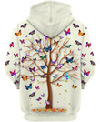  Hippie Tree Of Colorful Butterfly Unisex Shirts