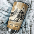  Personalized Name Bull Riding Stainless Steel Tumbler Vintage Team Roping