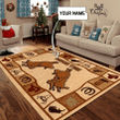  Personalized Name Bull Riding D Rug Rodeo