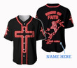  Personalized Name Bull Riding Baseball Shirt Riding On Faith