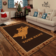 Personalized Name Bull Riding D Rug Cowboy Pattern
